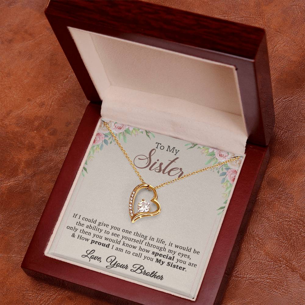 To My Sister Necklace, Brother to Sister, Birthday gift For Sister from Brother 7_12