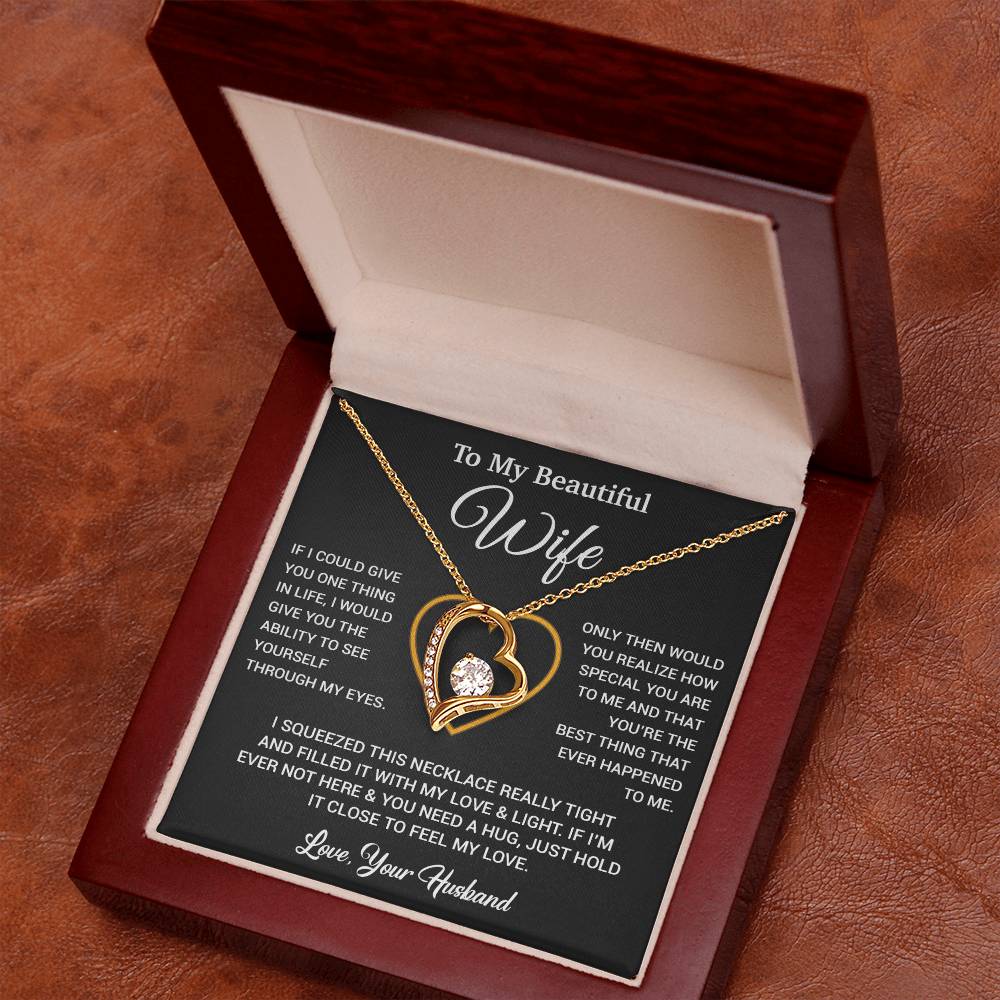 To My Wife Necklace, Gift For Wife, Anniversary Gift For Wife, Necklace For Wife 26_5_Black