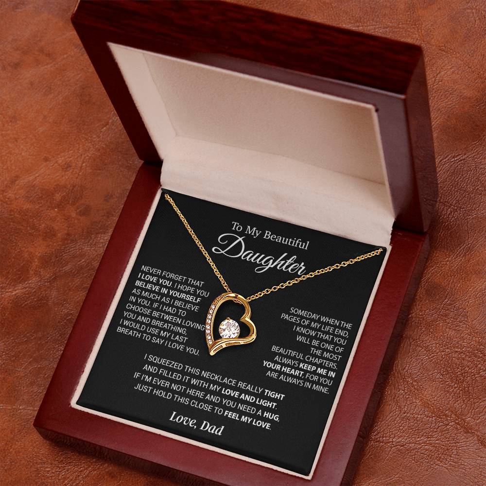 To My Daughter Necklace, Daughter Father Necklace, Daughter Gift From Dad 6_9_Black