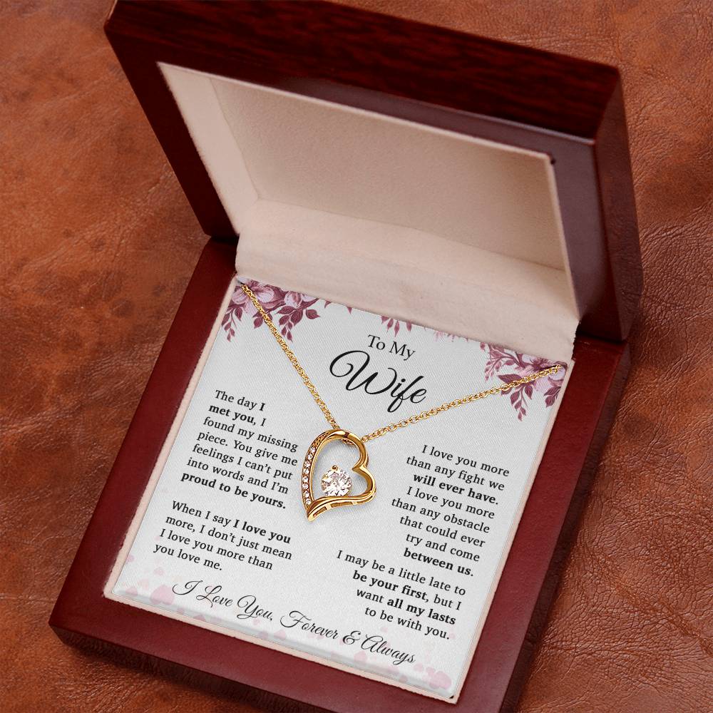 To My Wife Necklace, Gift For Wife, Wife Birthday Gift, Christmas Gift