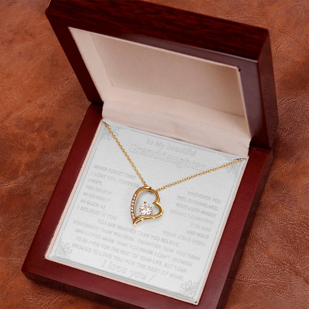To My Granddaughter Necklace, Granddaughter Gifts From Grandpa Grandma