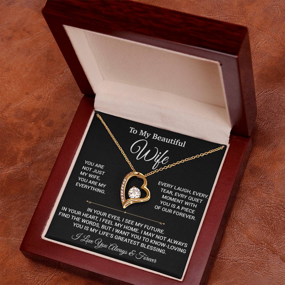 To My Wife Necklace, Christmas Gifts For Women, Anniversary Gift For Wife 10_9_Black