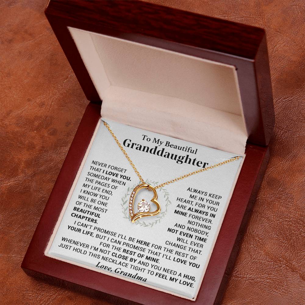 To My Granddaughter Necklace, Granddaughter Birthday, Graduation, Gift from Grandpa