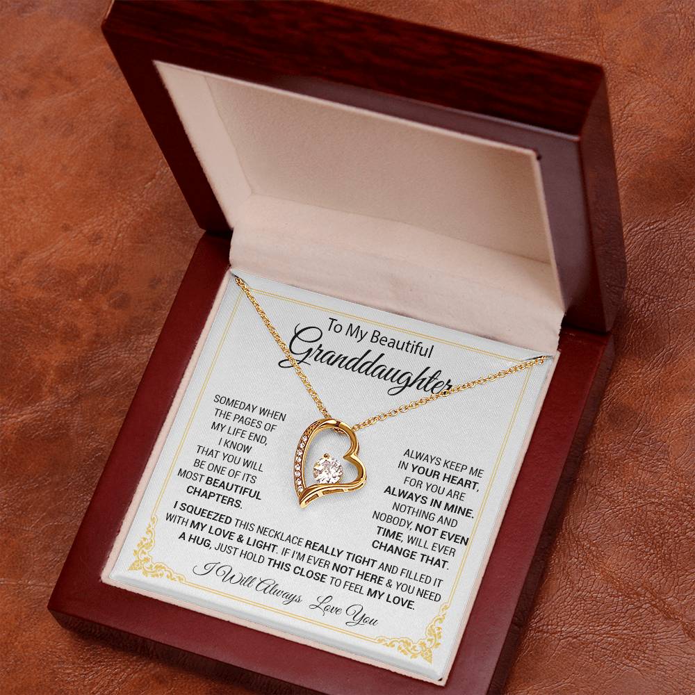 To My Granddaughter Necklace, Gift For Your Granddaughter, Christmas,Anniversary, Graduation