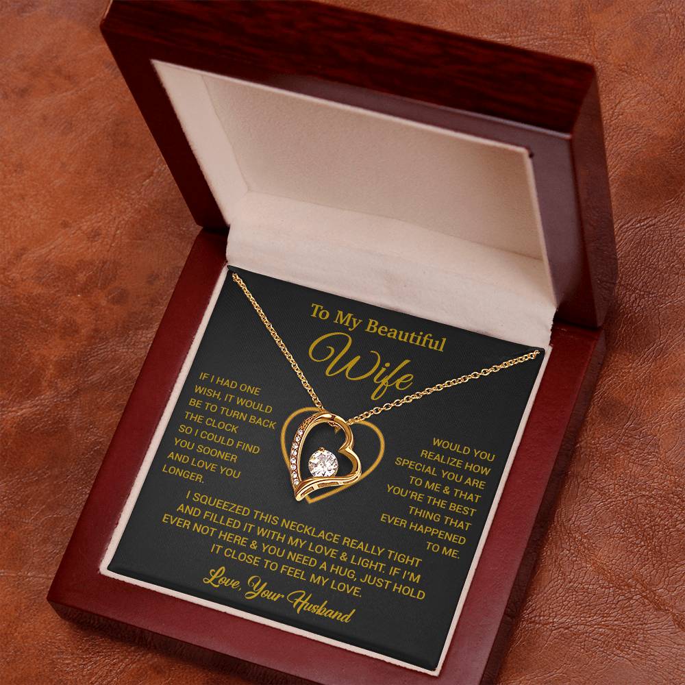 To My Wife Necklace, Gift For Wife, Anniversary Gift For Wife, Necklace For Wife 28_5_Gold