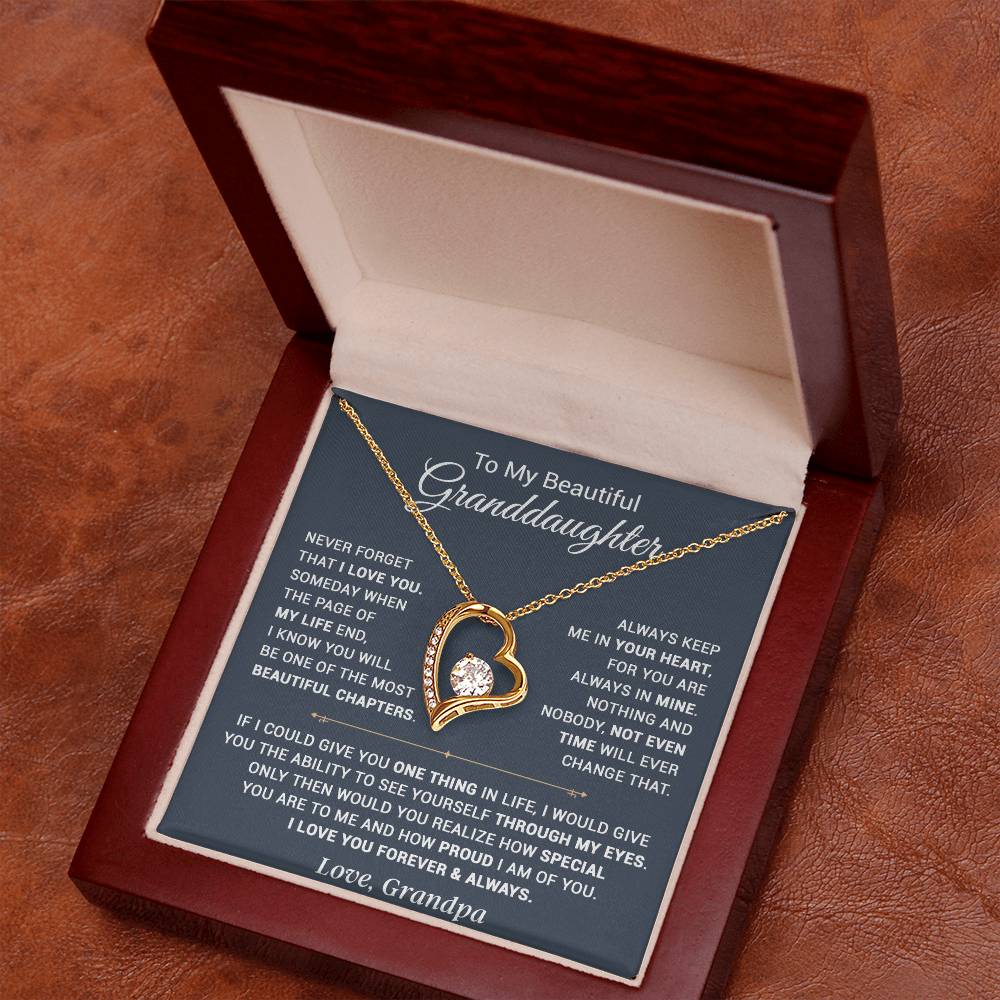 To My Granddaughter Necklace, Xmas Birthday Gift For Granddaughter From Grandpa 13_9