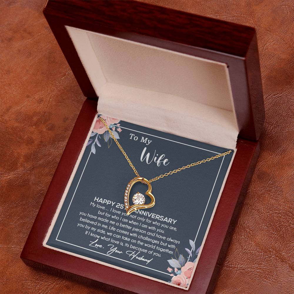25th Anniversary Gift For Wife Necklace, 25 Year Anniversary, 25th Wedding Gift _Blue