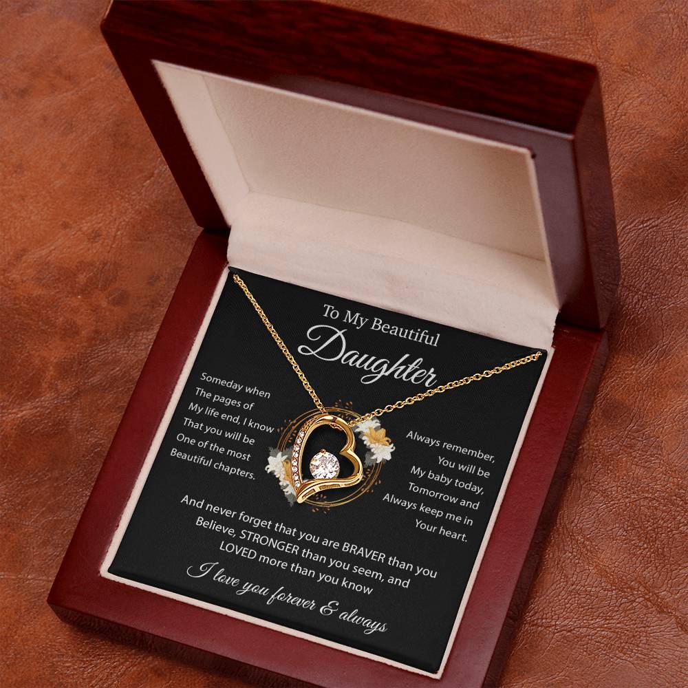 To My Daughter Necklace, Gift To Daughter, Daughter Gift, Christmas Gift Necklace