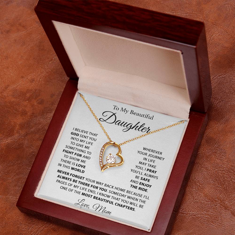 To My Daughter Necklace, Daughter Mother Necklace, Daughter Gift From Mom.