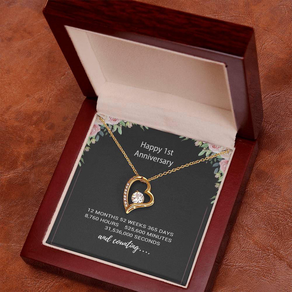 1 Year Anniversary Gift For Wife Necklace, Year Anniversary Gifts,Gift For Girlfriend
