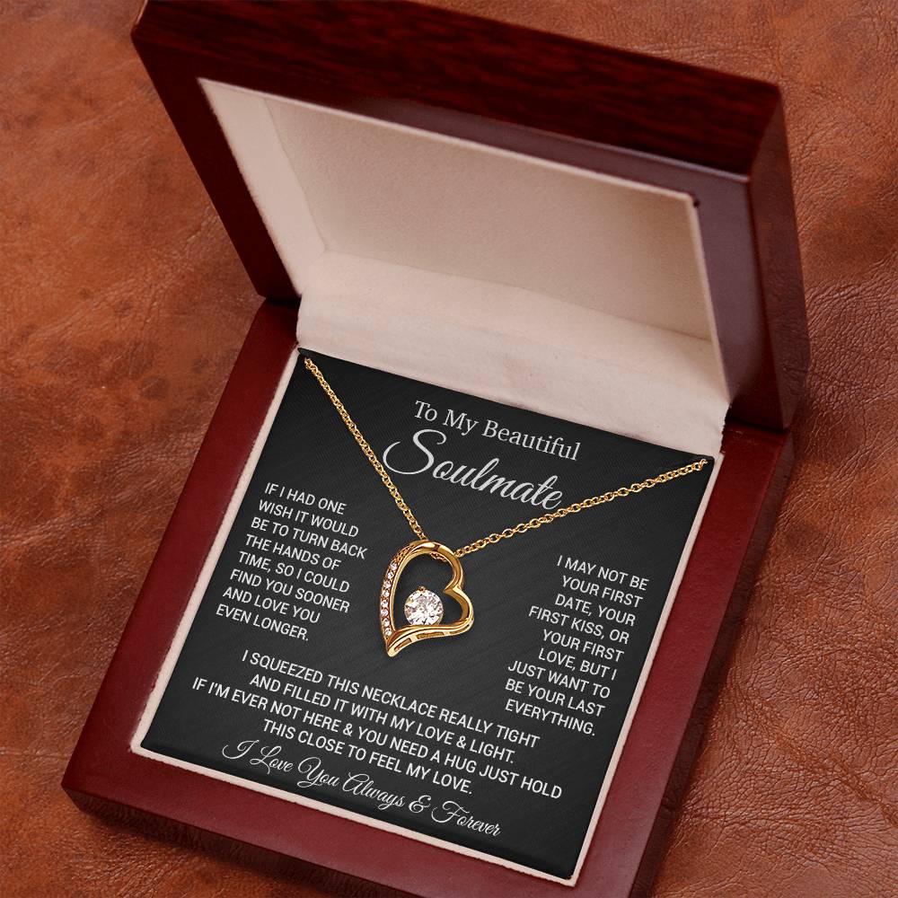 To My Soulmate Necklace, Gift For Soulmate, Anniversary Gift, Christmas Gift 24_2_Black