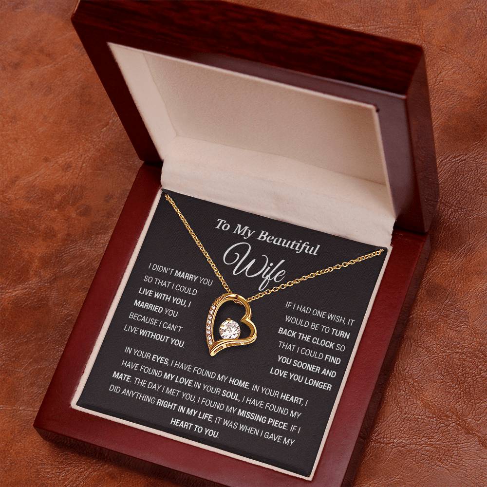 To My Wife Necklace, Gift For Wife, Anniversary Gift For Wife, Christmas Gift 28_11_Tim