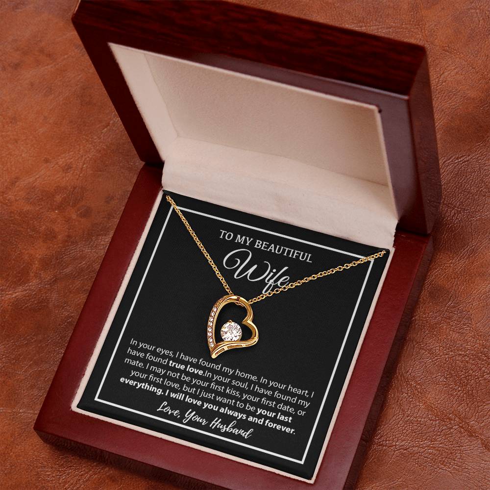 To My Wife Necklace, Christmas Gifts For Women, Anniversary Gift For Wife 18_12_White