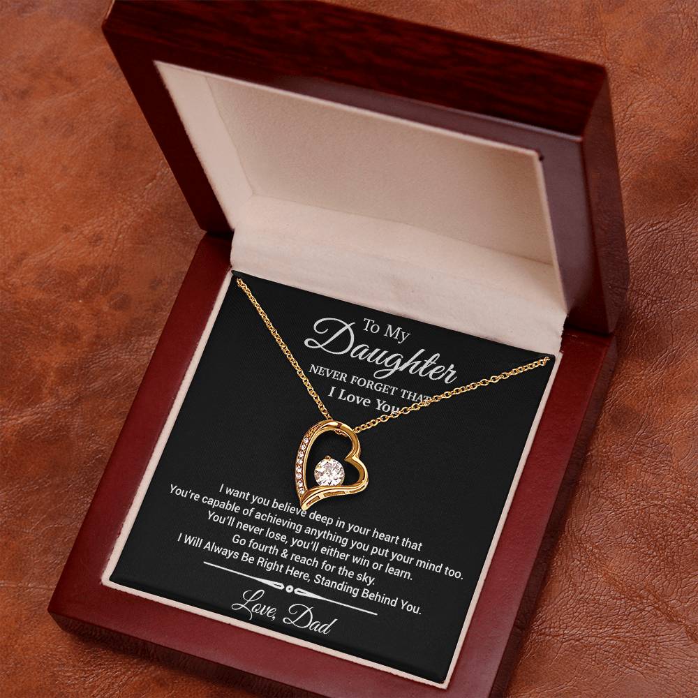 To My Daughter Necklace, Daughter Father Necklace, Daughter Gift From Dad 30_11_Black