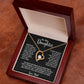To My Daughter Necklace, Gift for Daughter from Dad, Father Daughter Necklace 3_6_Black