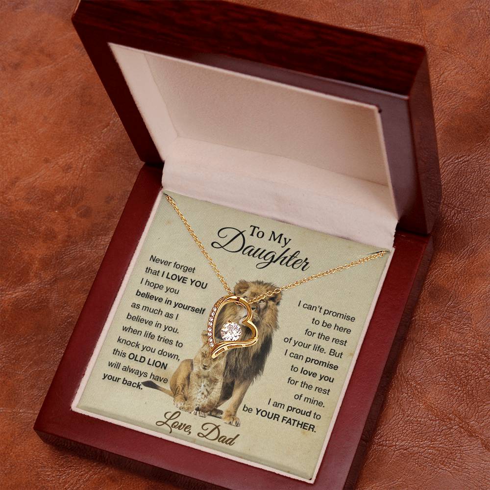 To My Daughter Necklace, Xmas Gift For Daughter From Dad, Daughter Father Lion 7_12