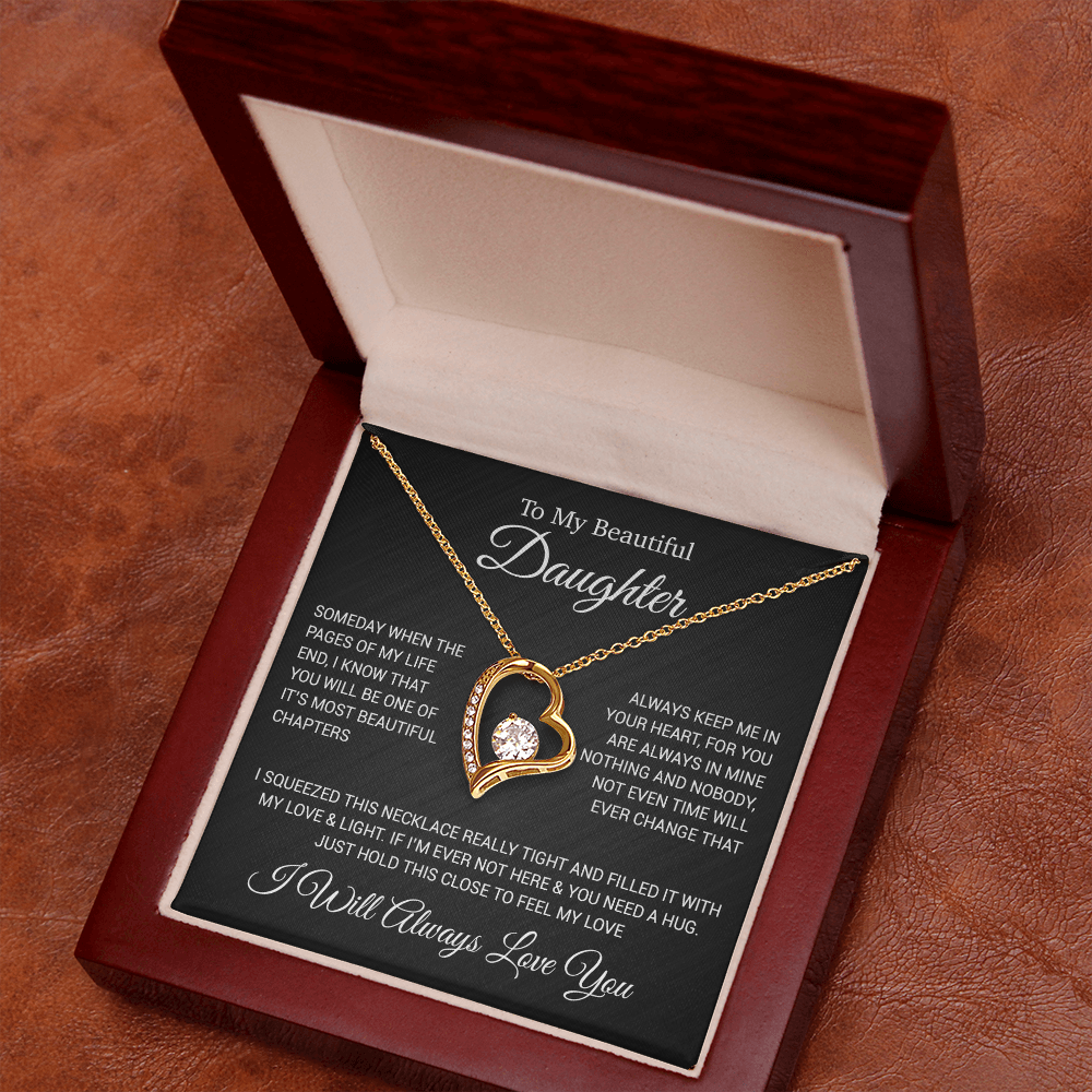 To My Daughter Necklace, Daughter Father Necklace, Daughter Gift From Dad 25_4_Black