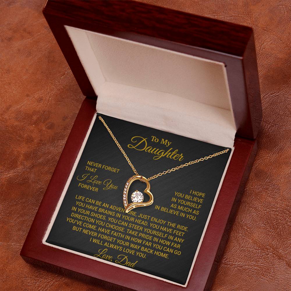 To My Daughter Necklace, Daughter Father Necklace, Daughter Gift From Dad 19_8_Gold