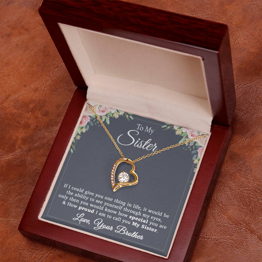 To My Sister Necklace, Brother to Sister, Birthday gift For Sister from Brother 20_11