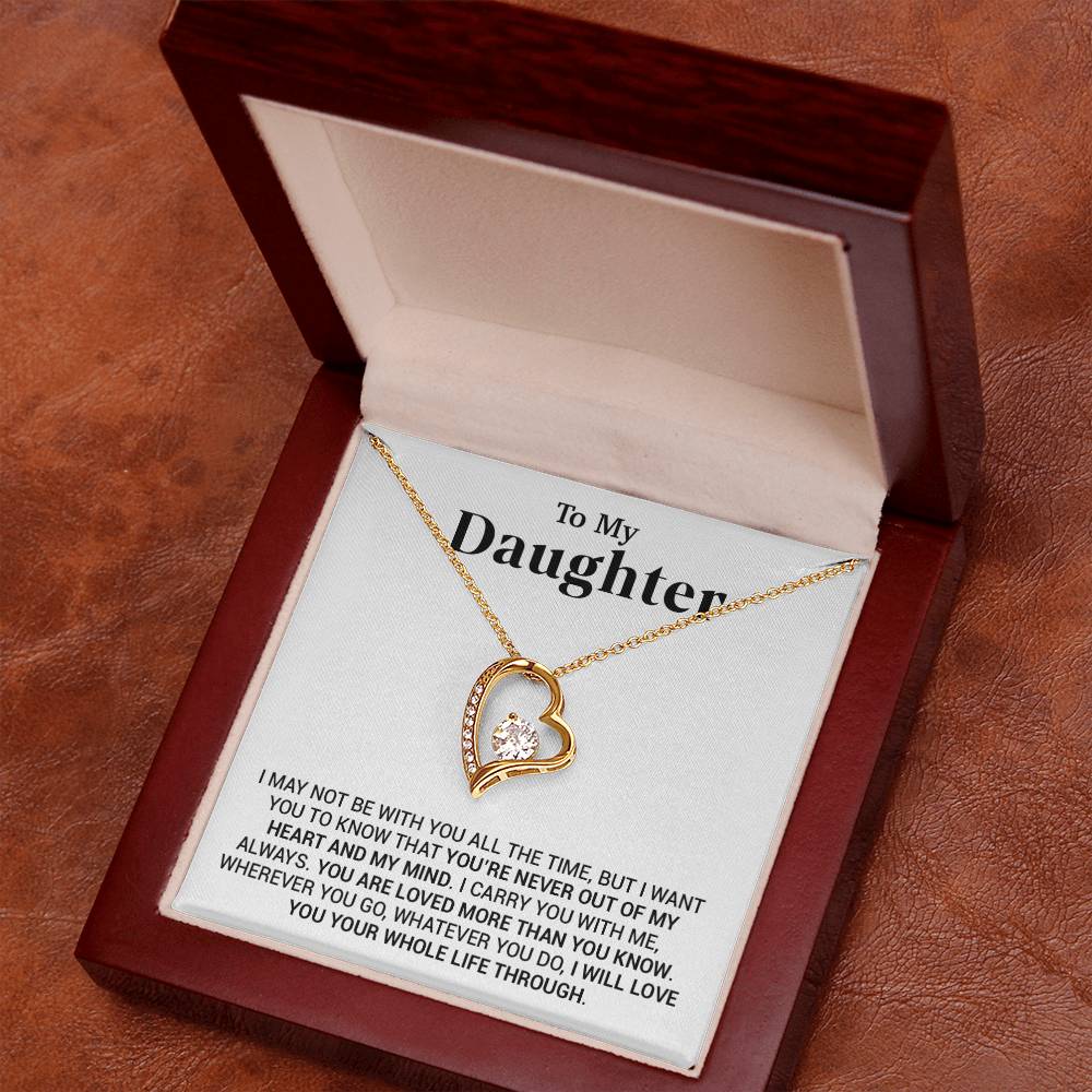 To My Daughter Necklace, Daughter Father Necklace, Daughter Gift From Dad, Mom77