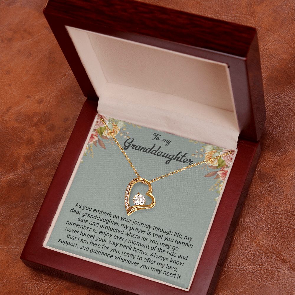To My Granddaughter Necklace,Granddaughter Necklace, Birthday Gift for Granddaughter