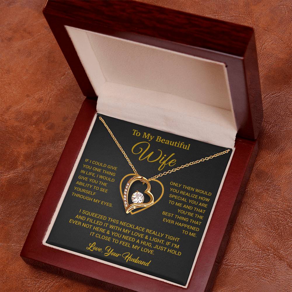 To My Wife Necklace, Gift For Wife, Anniversary Gift For Wife, Necklace For Wife 26_5_Gold
