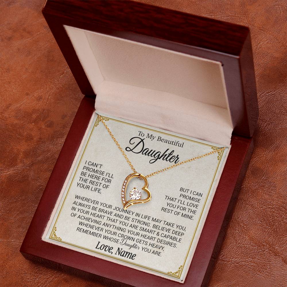Custom To My Daughter Necklace,Daughter Gift From Mom, Dad, Daughter Necklace