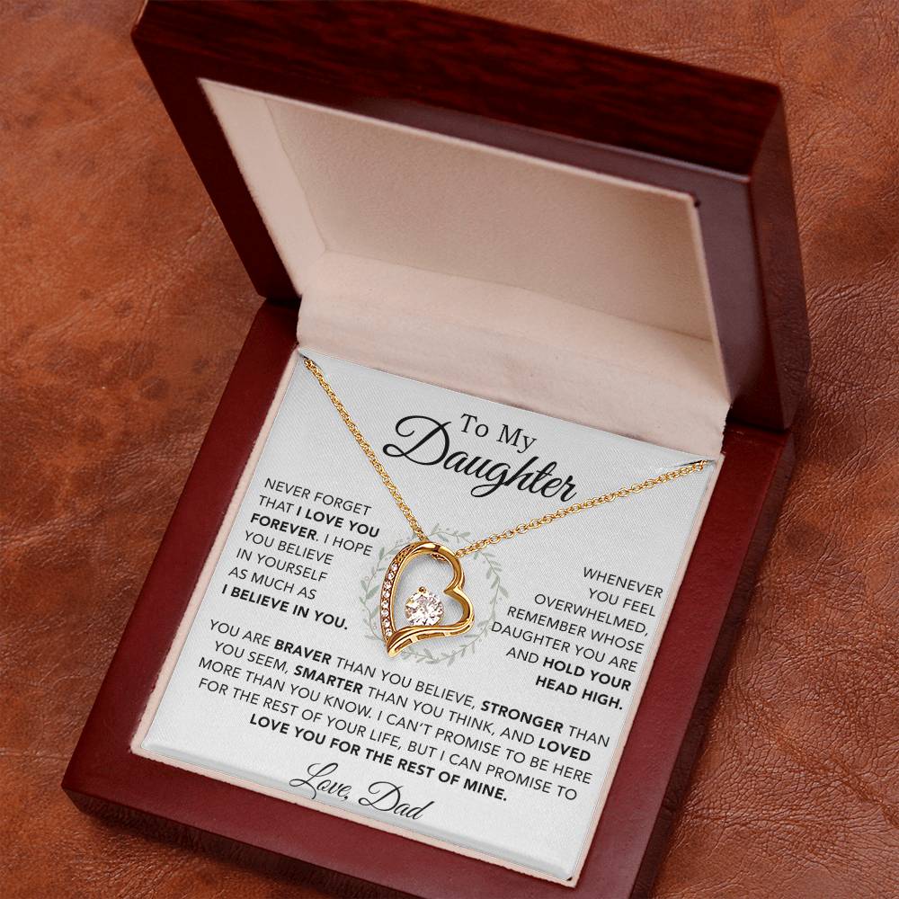 To My Daughter Necklace, Gift for Daughter from Dad, Father Daughter Necklace 27_11