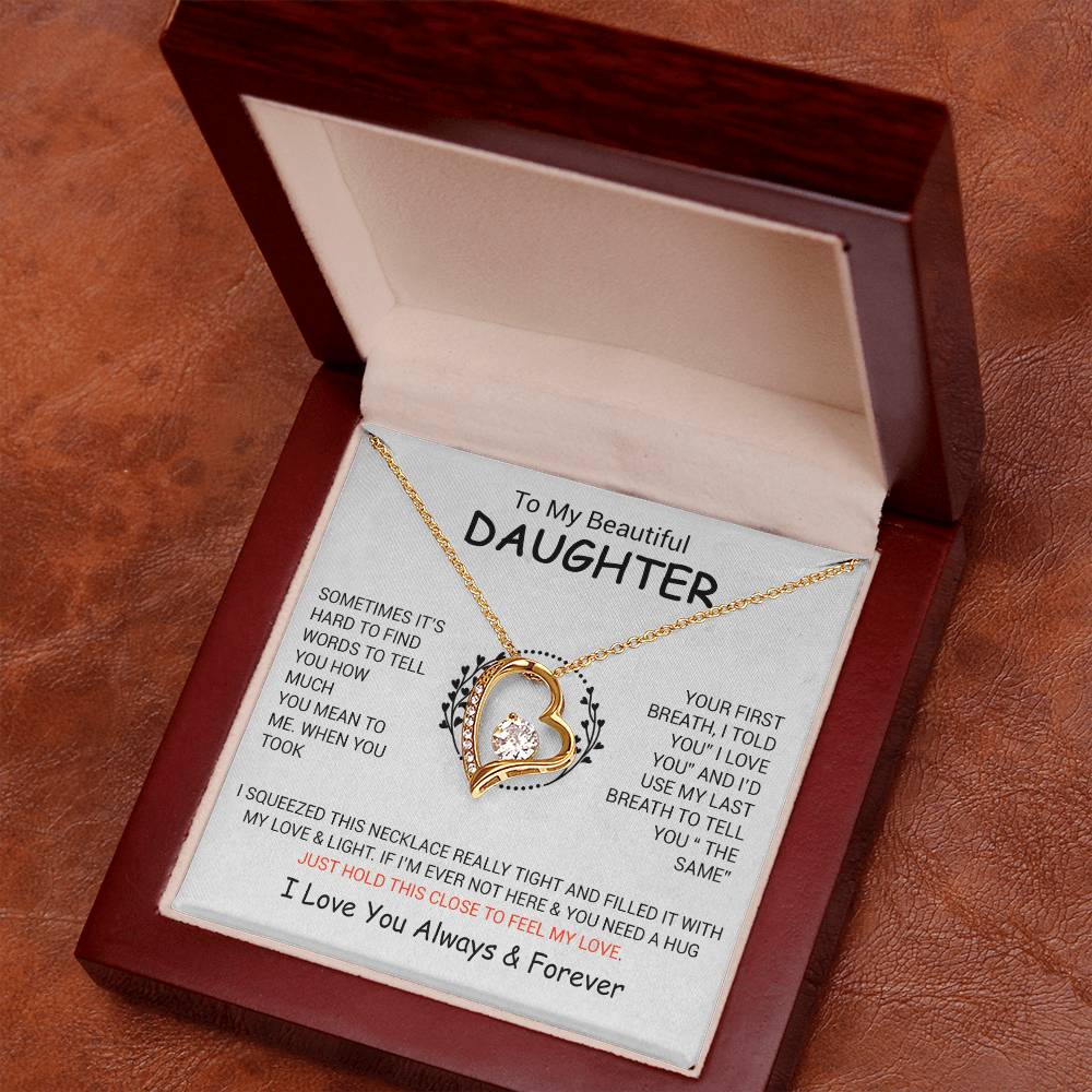 To My Daughter Necklace, Daughter Father Necklace, Daughter Gift From Dad, Mom 5_12