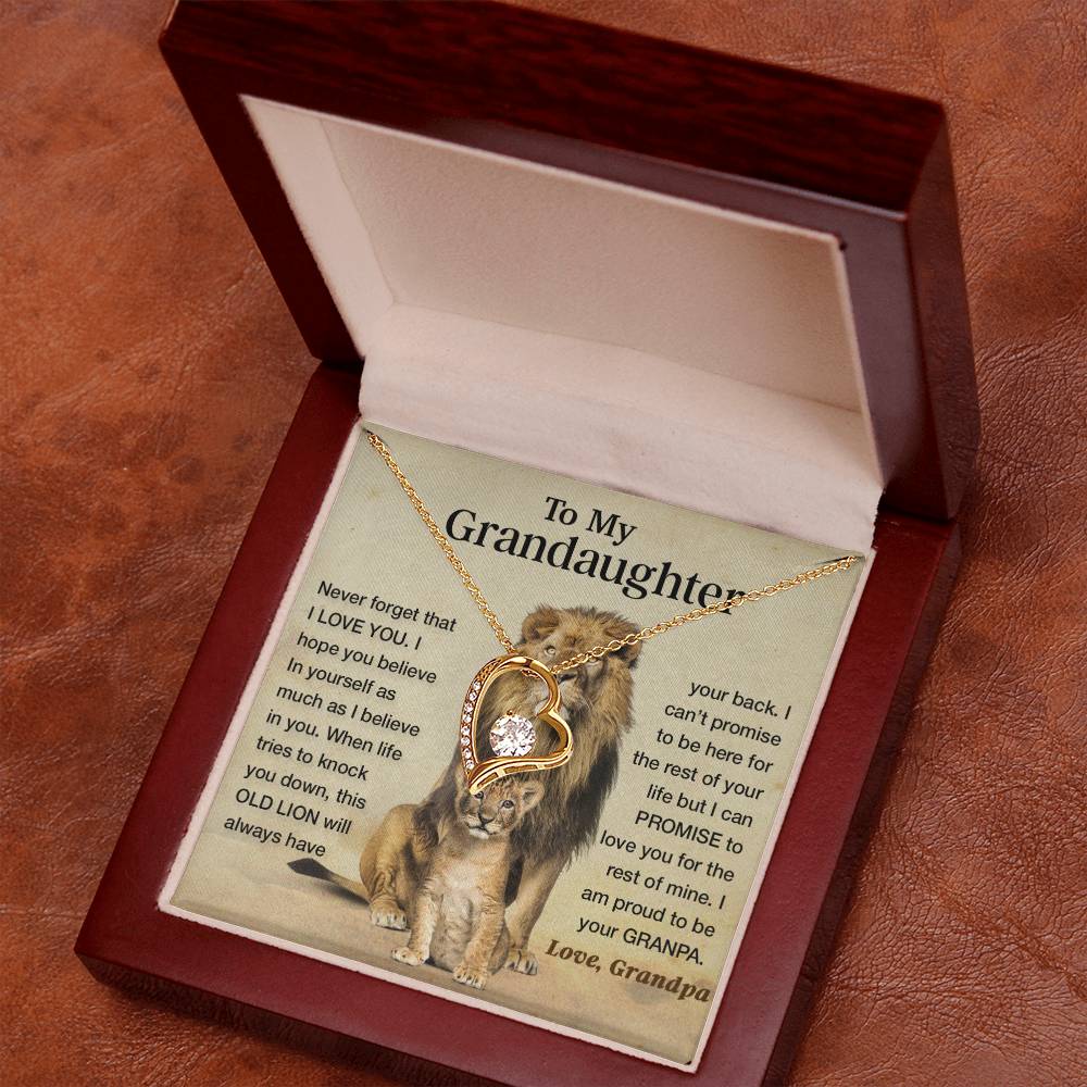To my granddaughter lion dad