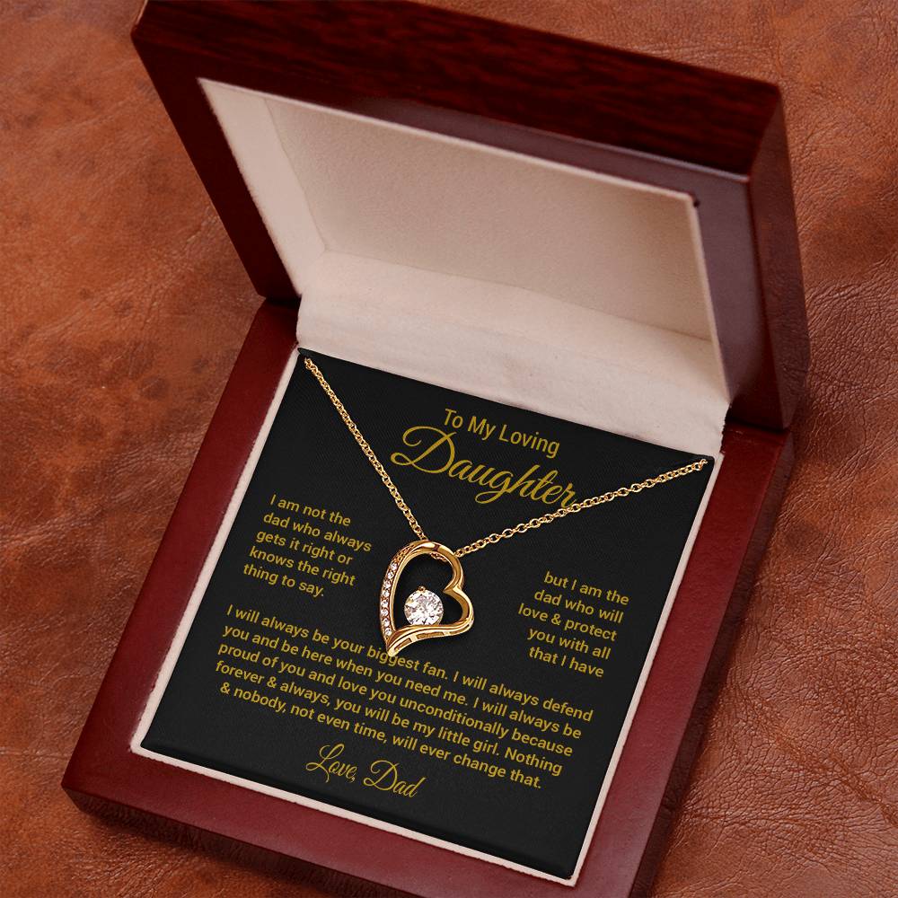 To My Daughter Necklace Gift From Dad, Daughter Gift, Father Daughter Necklace 23_8_Gold