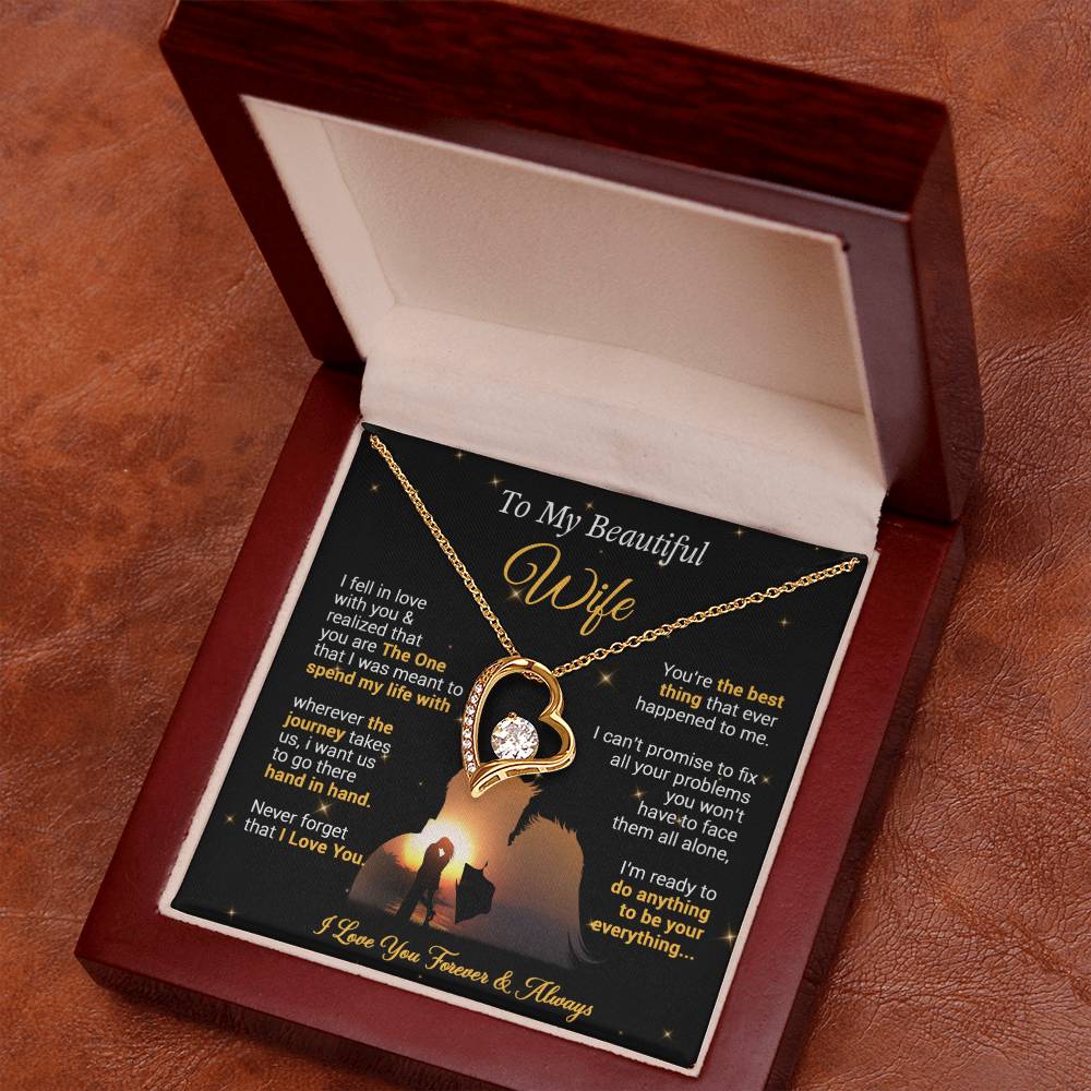 To My Wife Necklace, Gift For Wife Girlfriend From Husband, Valentines Day