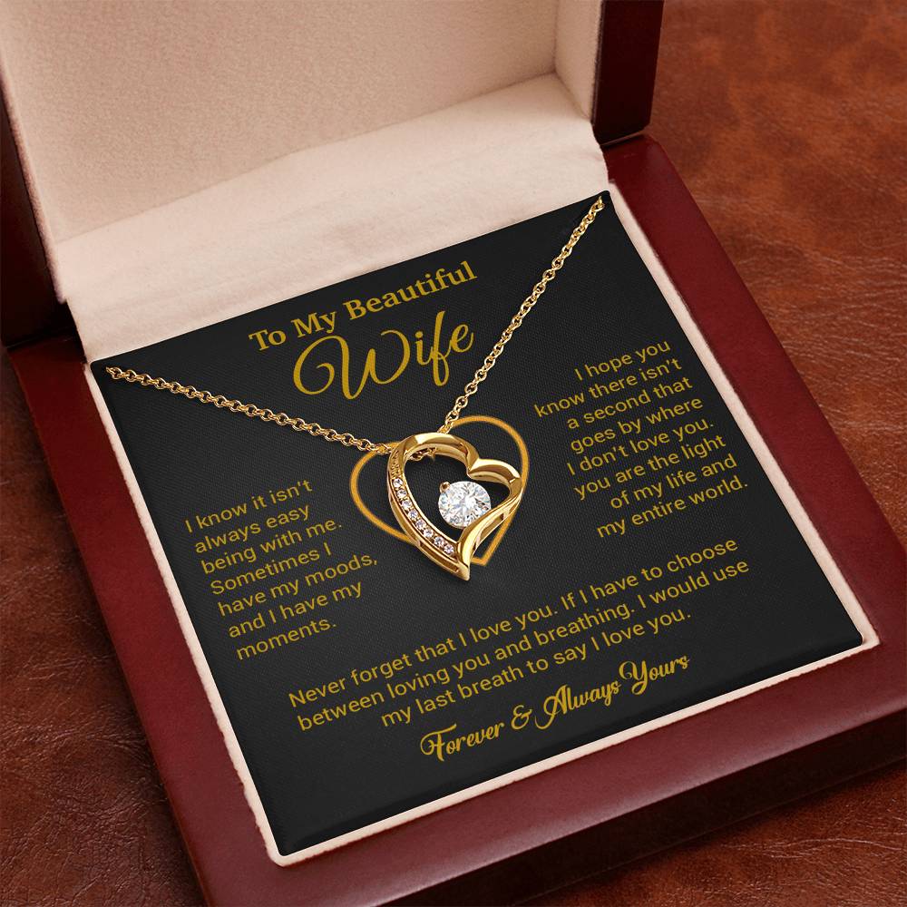 To My Wife Necklace, Gift For Wife, Anniversary Gift For Wife, Necklace For Wife 25_5_Gold