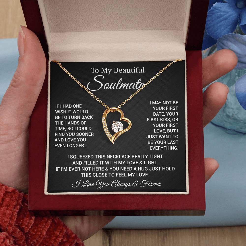 To My Soulmate Necklace, Gift For Soulmate, Anniversary Gift, Christmas Gift 24_2_Black