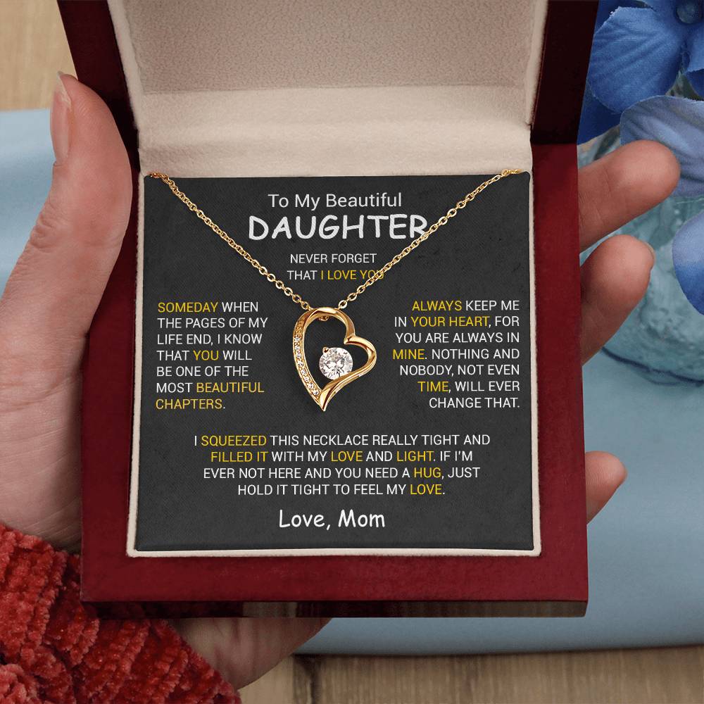 To My Daughter Necklace, Daughter Mother Necklace, Daughter Gift From Dad, Mom 6_12