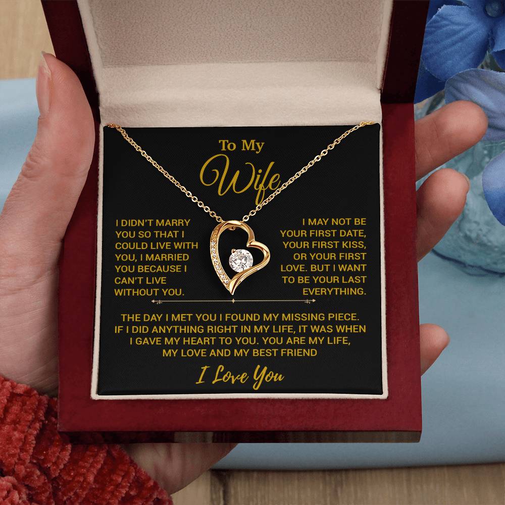 To My Wife Necklace, Christmas Gifts For Women, Anniversary Gift For Wife 16_11_Gold