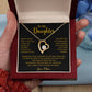To My Daughter Necklace, Gift for Daughter from Mom, Mother Daughter Necklace 18_5_Gold