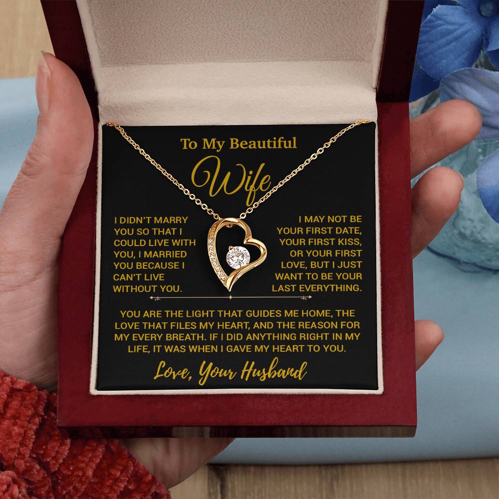 To My Wife Necklace, Vanlentines Gifts For Women, Anniversary Gift For Wife 23_1_Gold