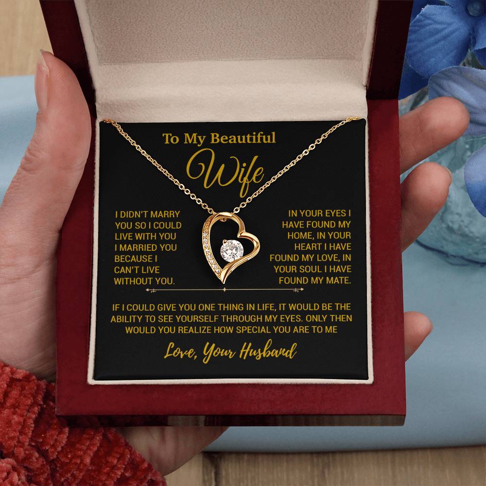 To My Wife Necklace, Christmas Gifts For Women, Anniversary Gift For Wife 24_12_Gold
