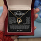 To My Daughter Necklace, Gift for Daughter from Dad, Father Daughter Necklace 2_6_Black