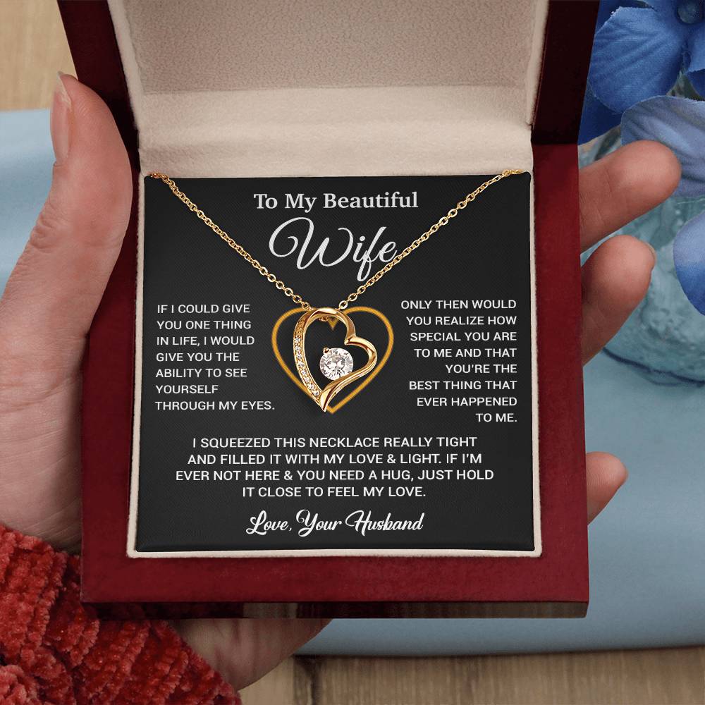 To My Wife Necklace, Gift For Wife, Anniversary Gift For Wife, Necklace For Wife 26_5_Black