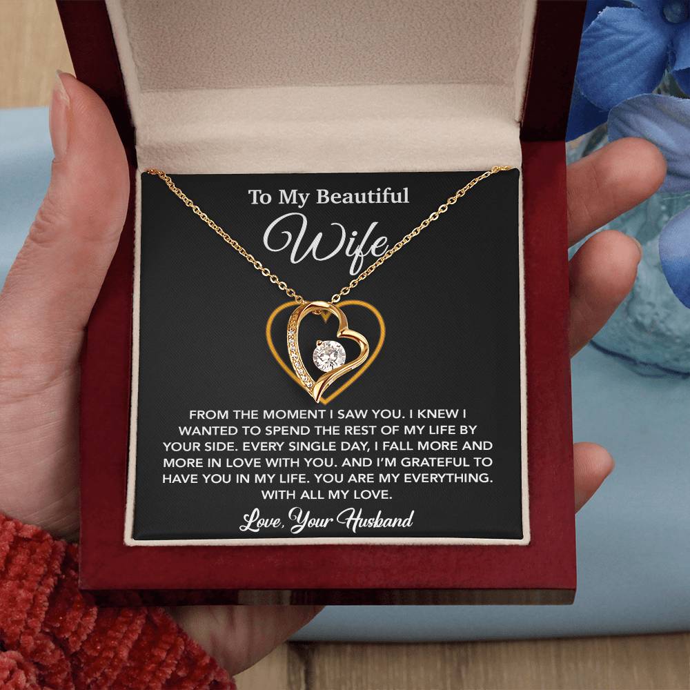 To My Wife Necklace, Gift For Wife, Anniversary Gift For Wife, Necklace For Wife 27_5_Black