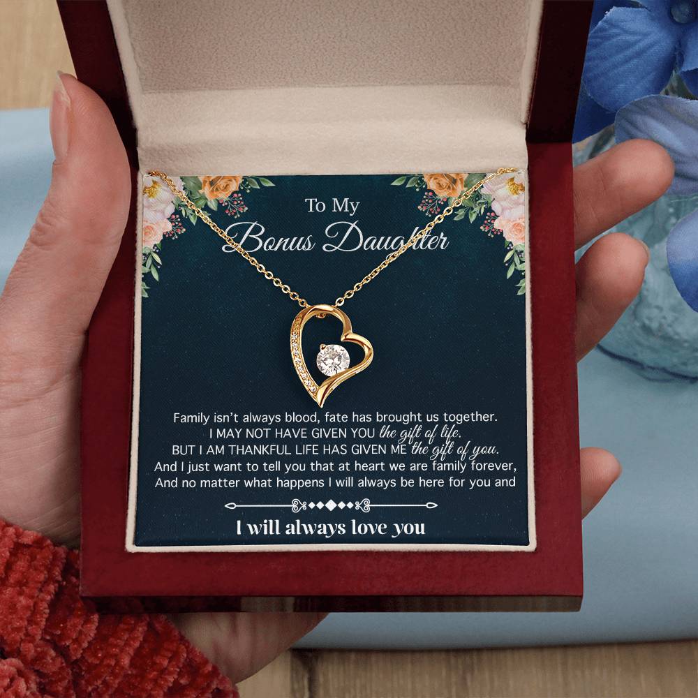 To My Bonus Daughter, Gift For Bonus Daughter Necklace, Step Daughter Necklace