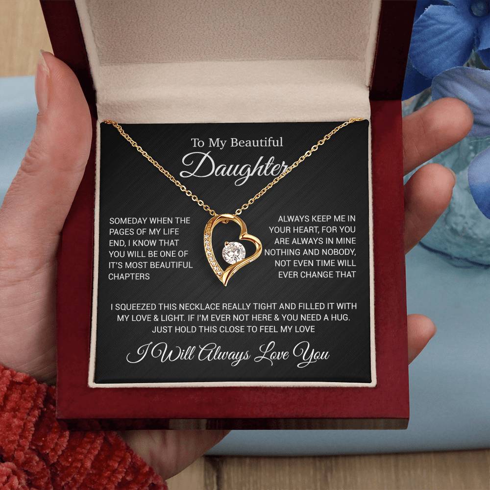 To My Daughter Necklace, Daughter Father Necklace, Daughter Gift From Dad 25_4_Black