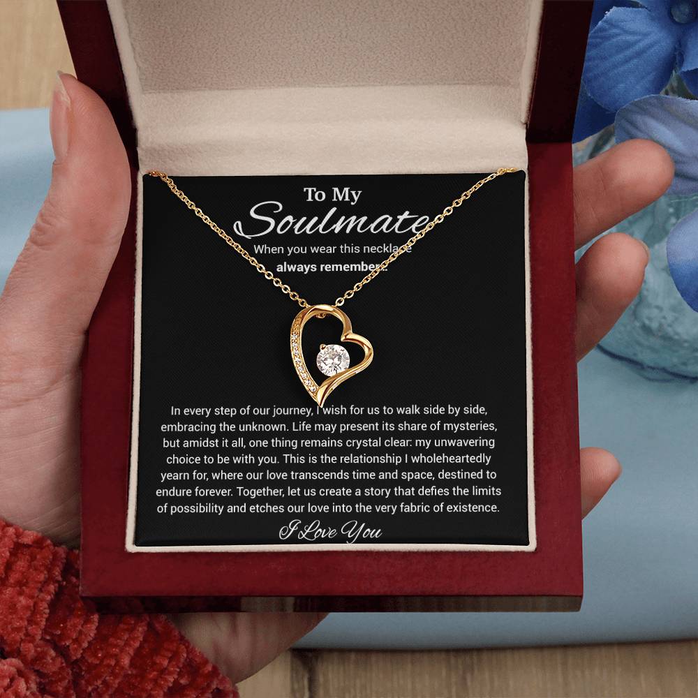 To My Soulmate Necklace, Anniversary Gift, Sentimental Gift, Soulmate Gift, Christmas Gift