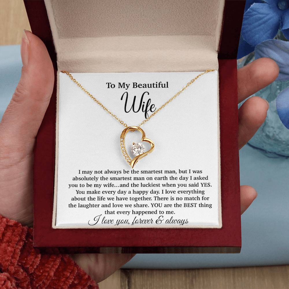 To My Wife Necklace, Gift From Husband, Anniversary Jewelry Gifts Wife