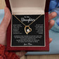To My Daughter Necklace, Gift for Daughter from Mom, Mother Daughter Necklace 18_5_Black