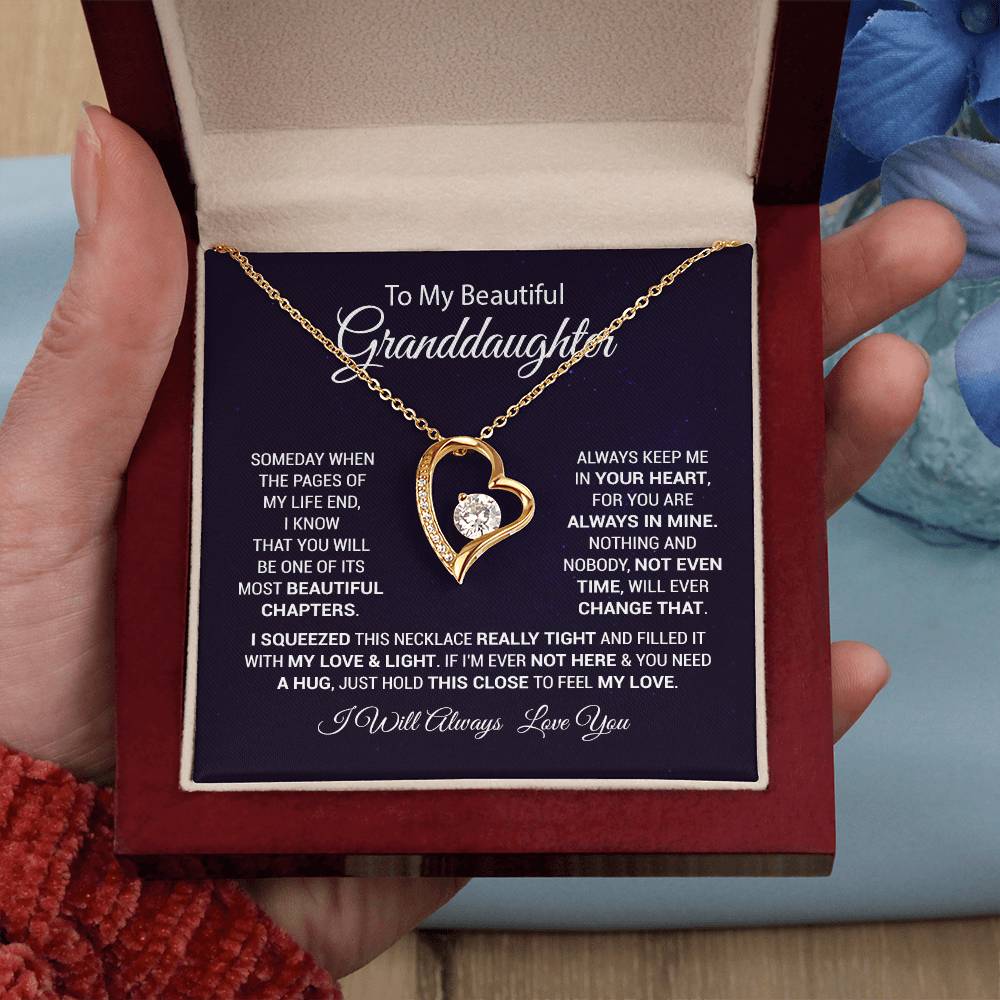 To My Granddaughter Necklace, Gift For Granddaughter, Christmas Gift