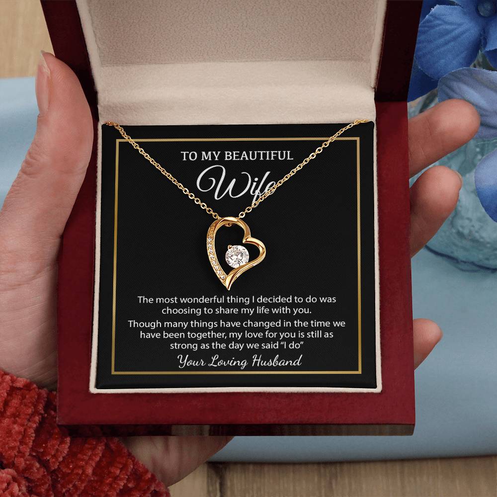 To My Wife Necklace, Christmas Gifts For Women, Anniversary Gift For Wife 4_12_Black