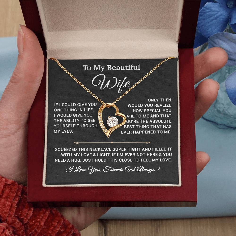 To My Wife Necklace, Gift For Wife, Anniversary Gift,Christmas Gift